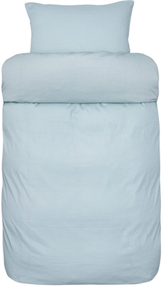 Høie sengetøj - 140x200 cm - Helsinki - Light blue - Ensfarvet sengesæt - 100% Bomuldssatin sengetøj